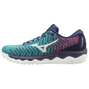 Adidasi Alergare Mizuno Wave Sky Waveknit 3 Dama - Verzi